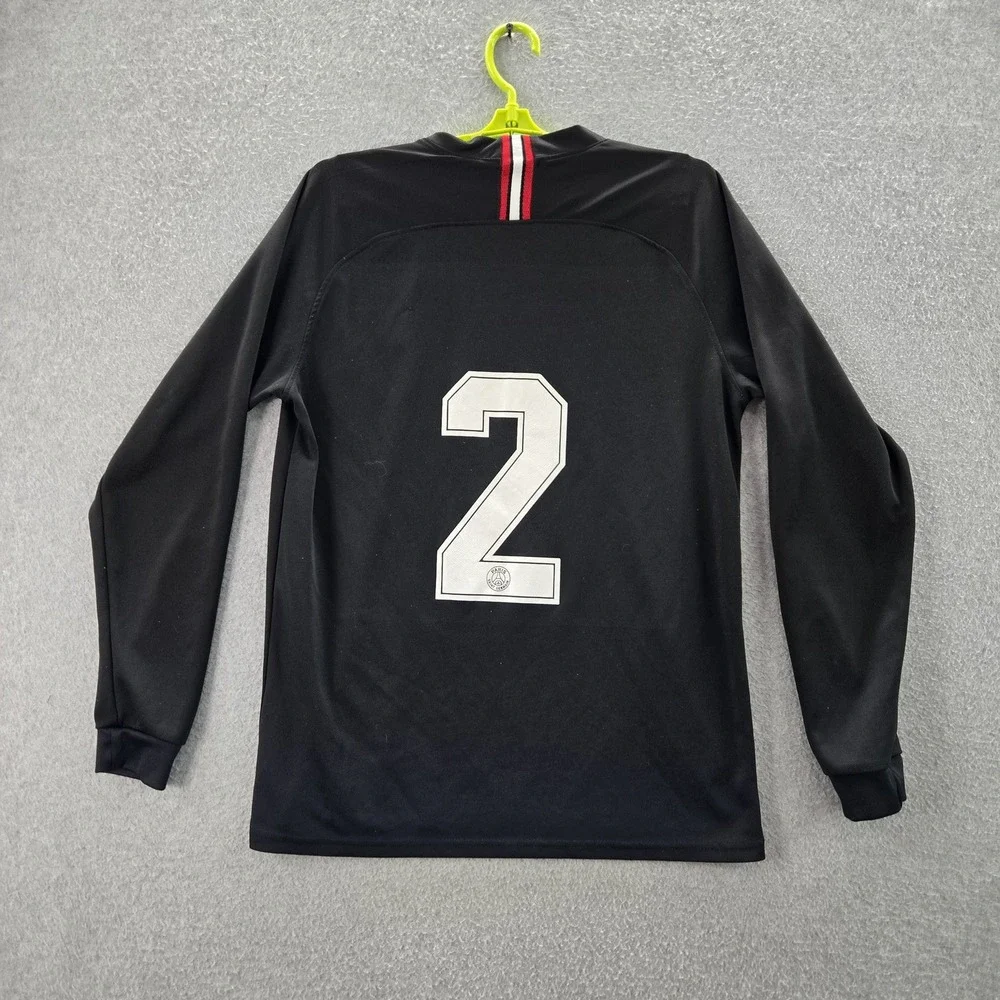 Paris Saint-Germain Men Shirt M Black Jordan Number Logo‎ Activewear Long